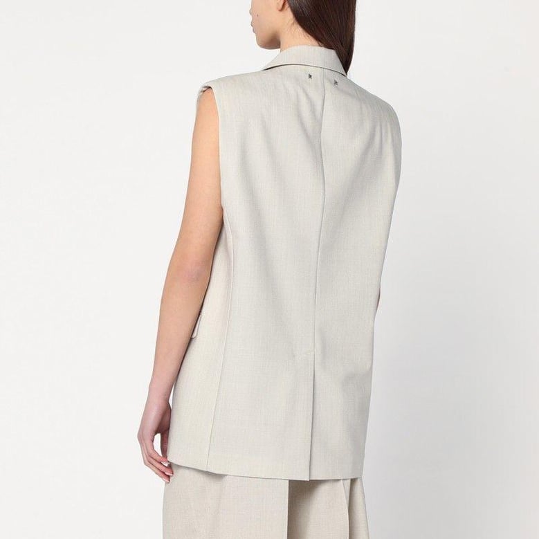 single-breasted vest in wool blend by Selfnex