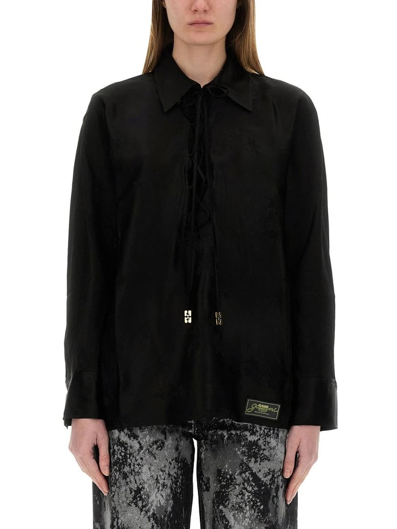 jacquard satin shirt by Selfnex