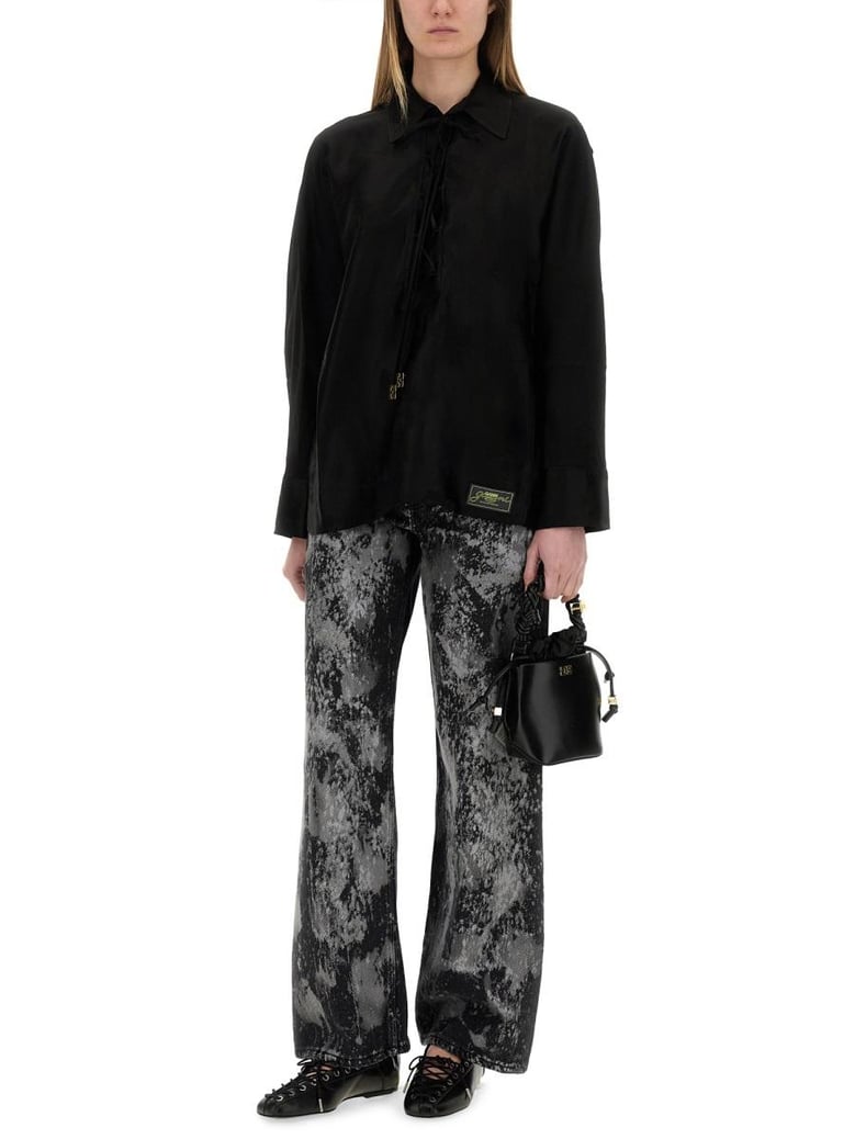 jacquard satin shirt by Selfnex