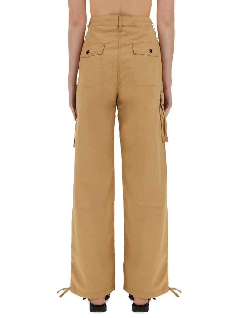 washed cotton twill pants by Selfnex