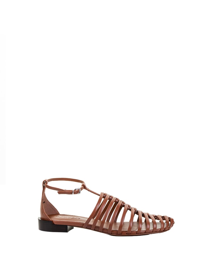 calfskin strap sandal by Selfnex