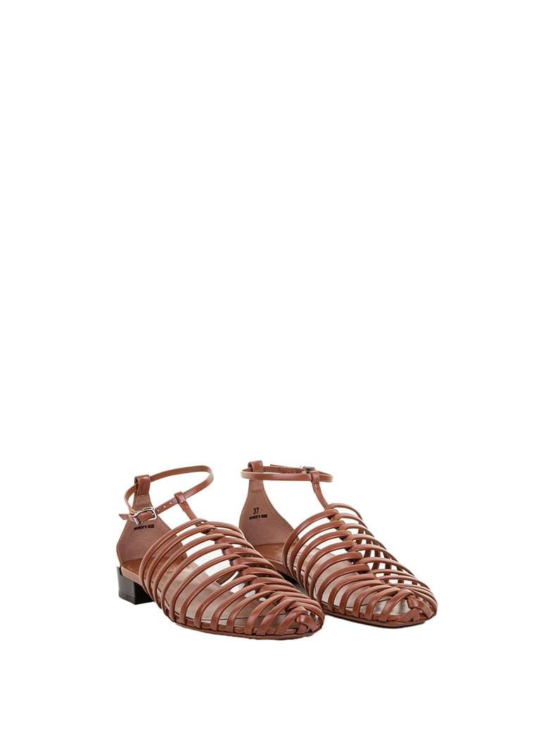calfskin strap sandal by Selfnex