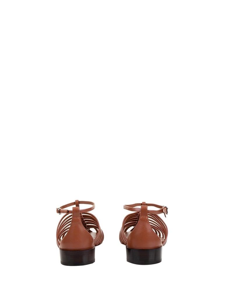 calfskin strap sandal by Selfnex