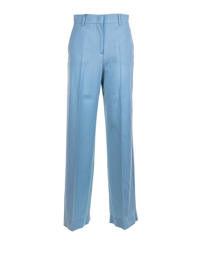 wool palazzo trousers by Selfnex
