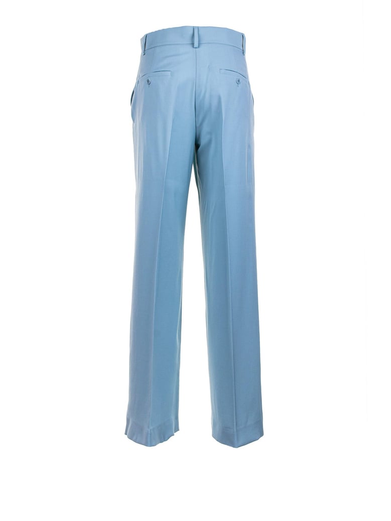 wool palazzo trousers by Selfnex