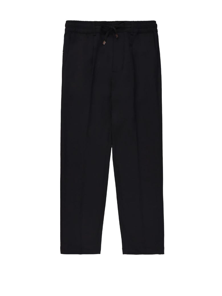 black trousers in stretch virgin wool by Selfnex