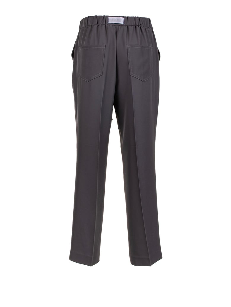 olive trousers with maxi drawstring by Selfnex
