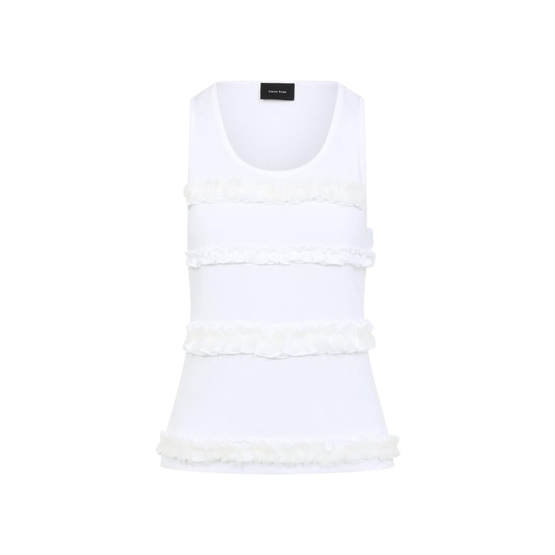 fitted ruffle frill t by Selfnex