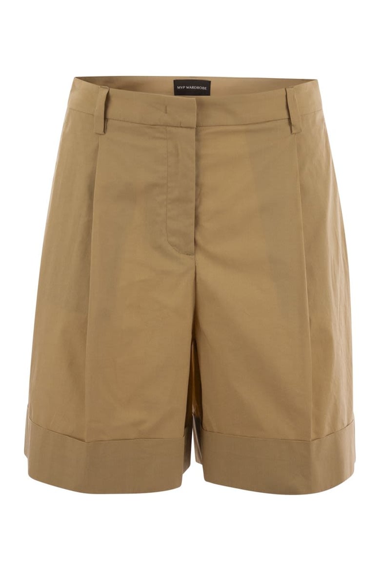 cotton shorts with darts by Selfnex