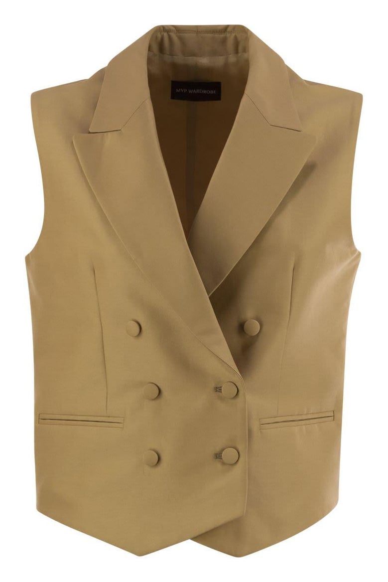 double-breasted cotton and silk waistcoat by Selfnex