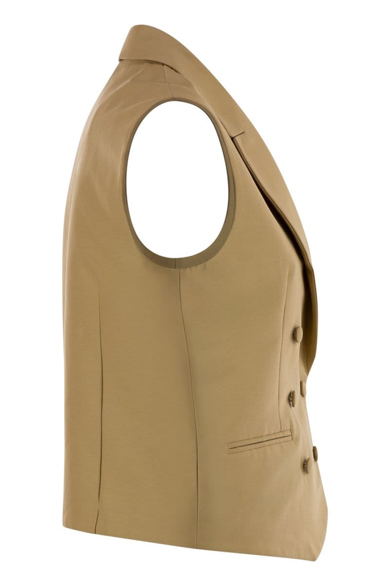 double-breasted cotton and silk waistcoat by Selfnex