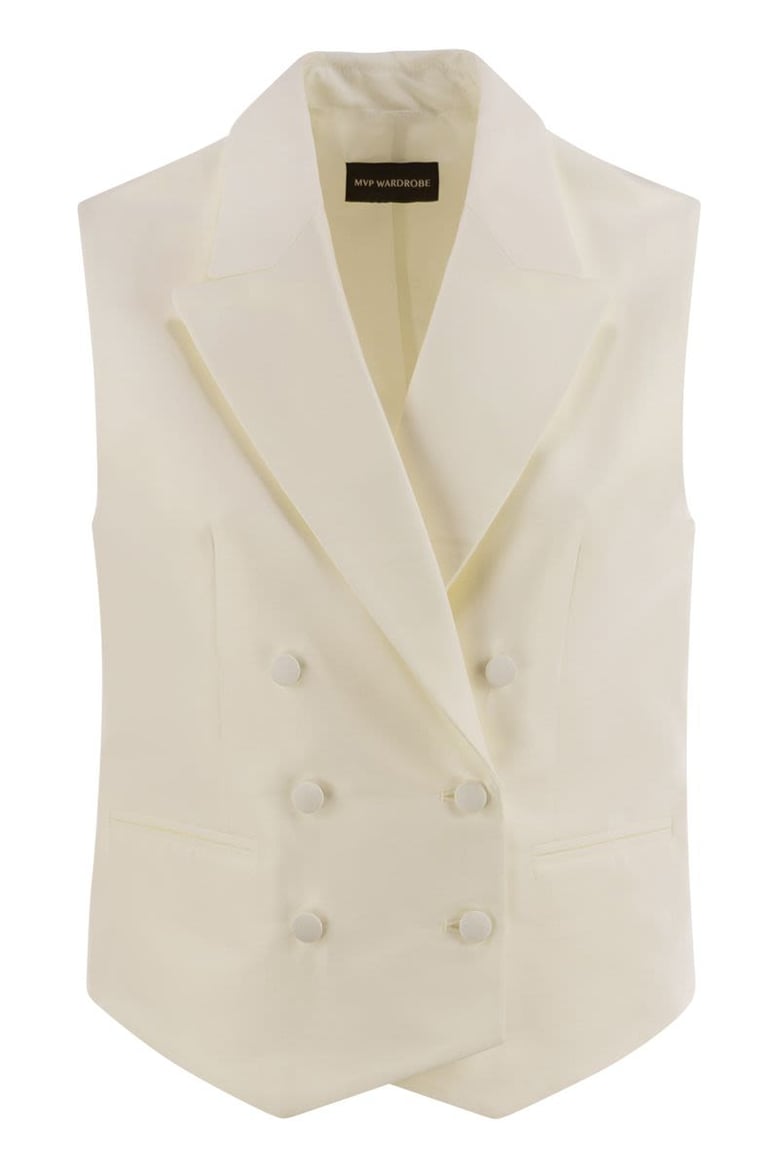 double-breasted cotton and silk waistcoat by Selfnex