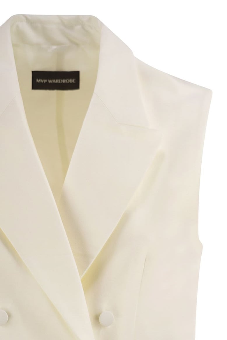 double-breasted cotton and silk waistcoat by Selfnex