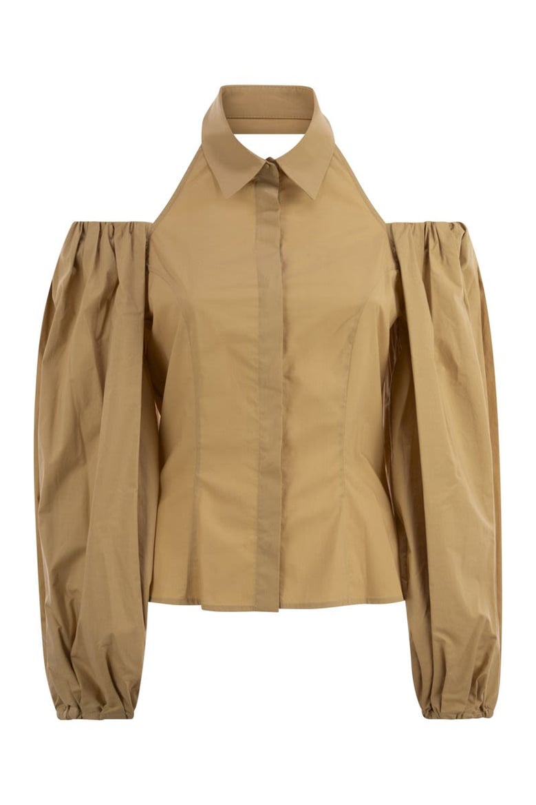 cotton shirt with balloon sleeves by Selfnex