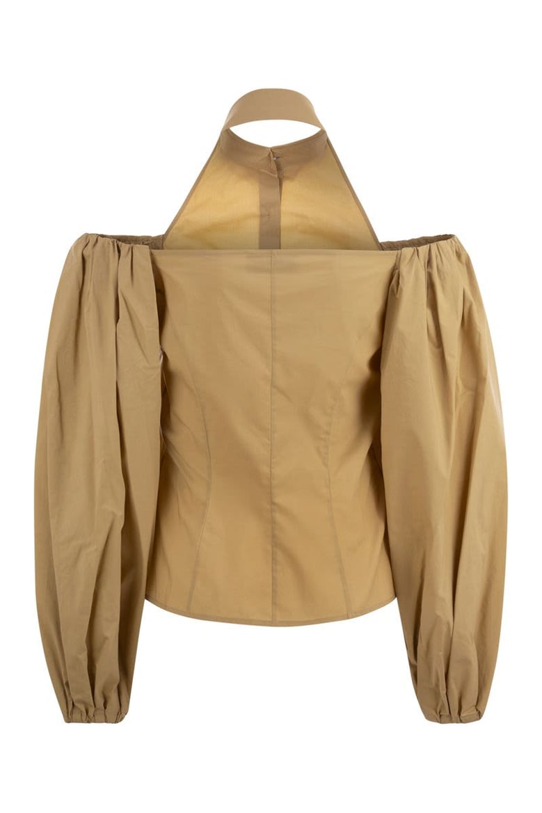 cotton shirt with balloon sleeves by Selfnex
