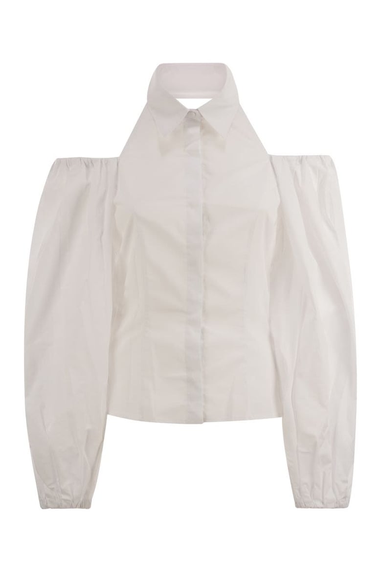 cotton shirt with balloon sleeves by Selfnex