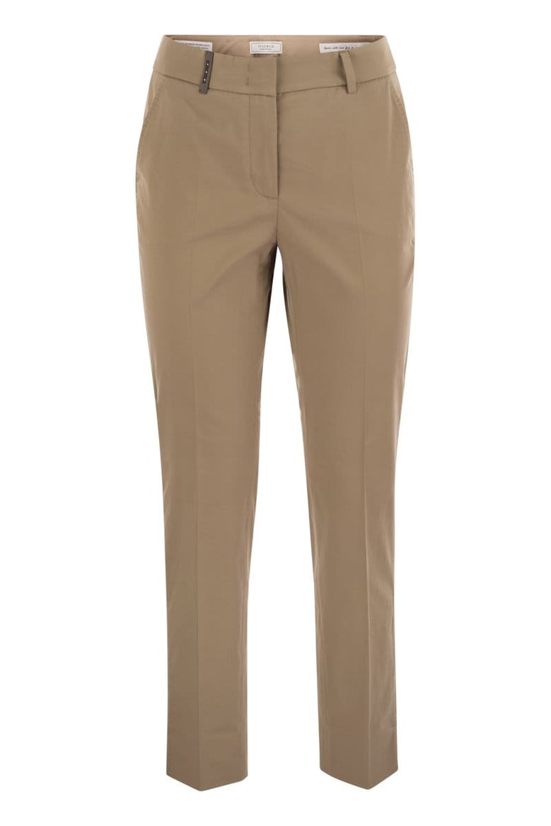 light cotton satin cigarette trousers by Selfnex
