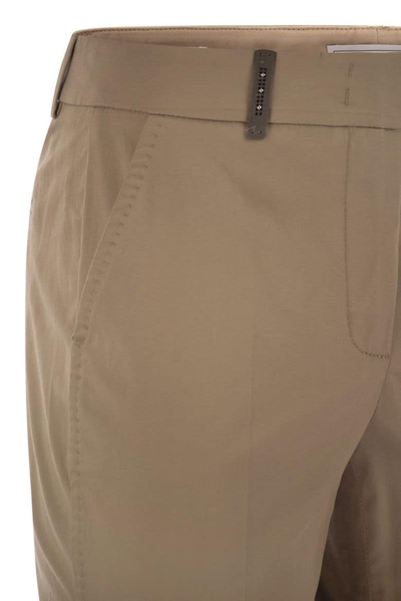 light cotton satin cigarette trousers by Selfnex