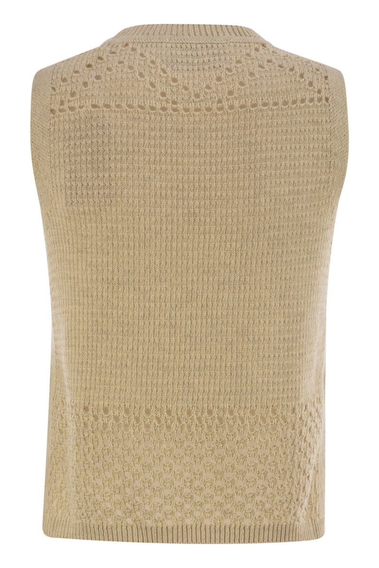 aire - crochet knit and mesh top by Selfnex