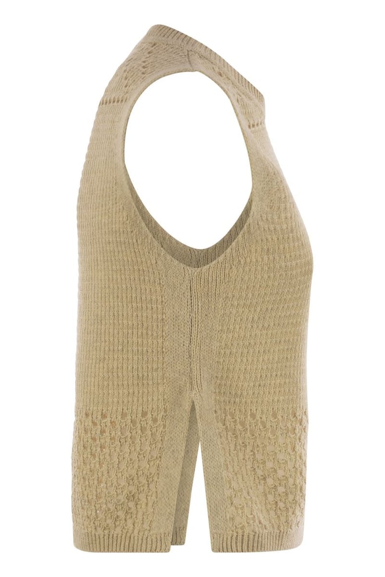 aire - crochet knit and mesh top by Selfnex