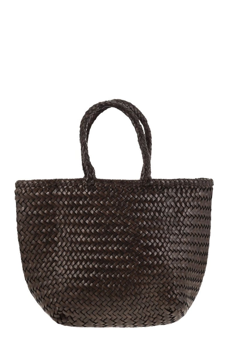 grace basket small - woven leather bag by Selfnex