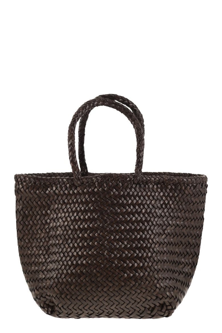 grace basket small - woven leather bag by Selfnex