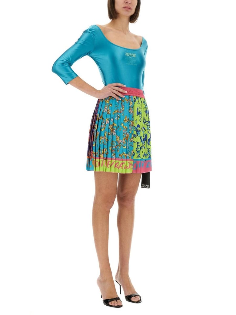 outline baroque mini pleated skirt by Selfnex
