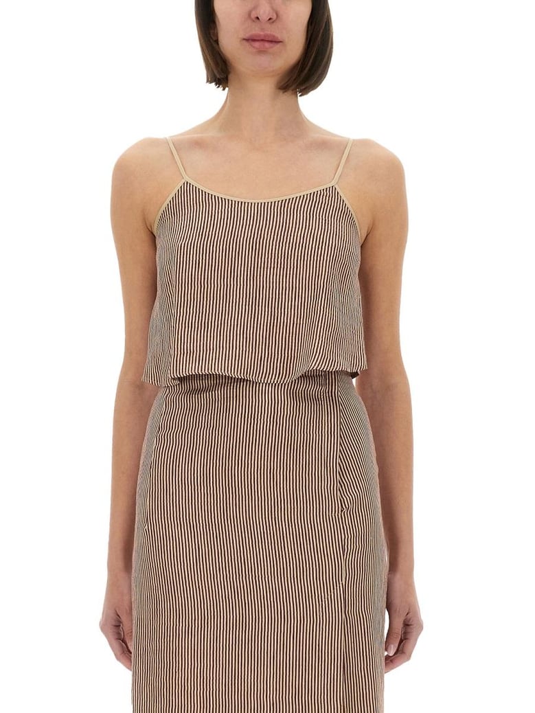 micro stripe top with laces by Selfnex