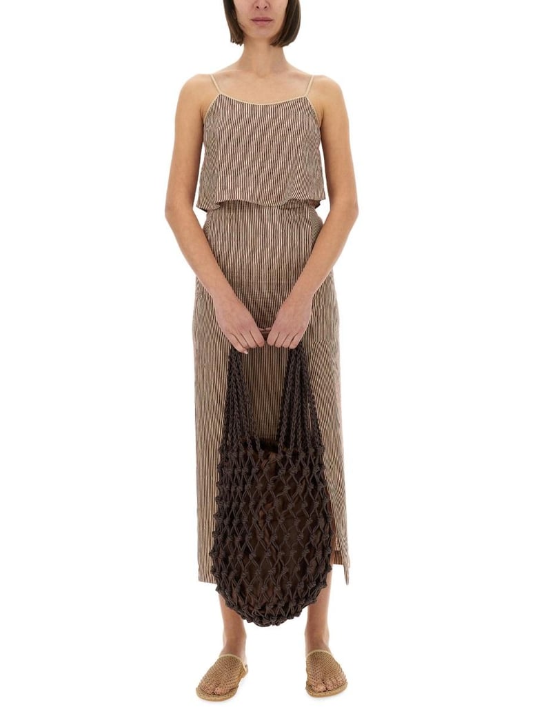 micro stripe top with laces by Selfnex