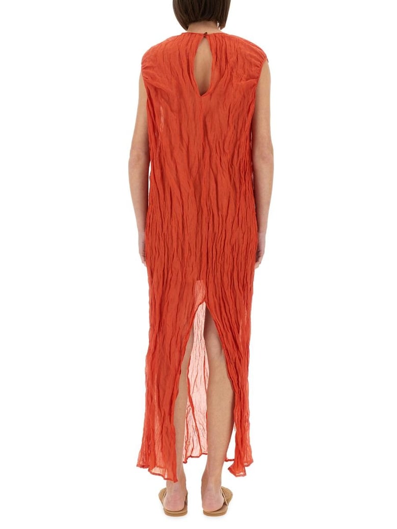 metallic gauze longuette dress by Selfnex