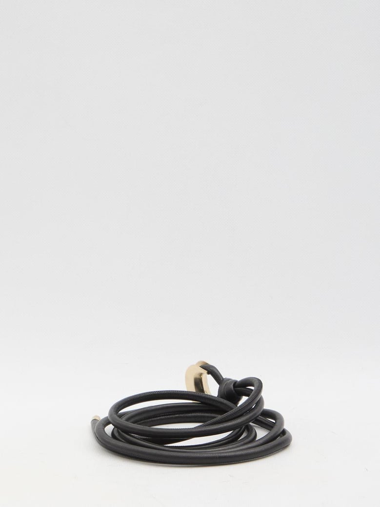 belt new tex hook tubolar nappa leather body with metal end caps by Selfnex
