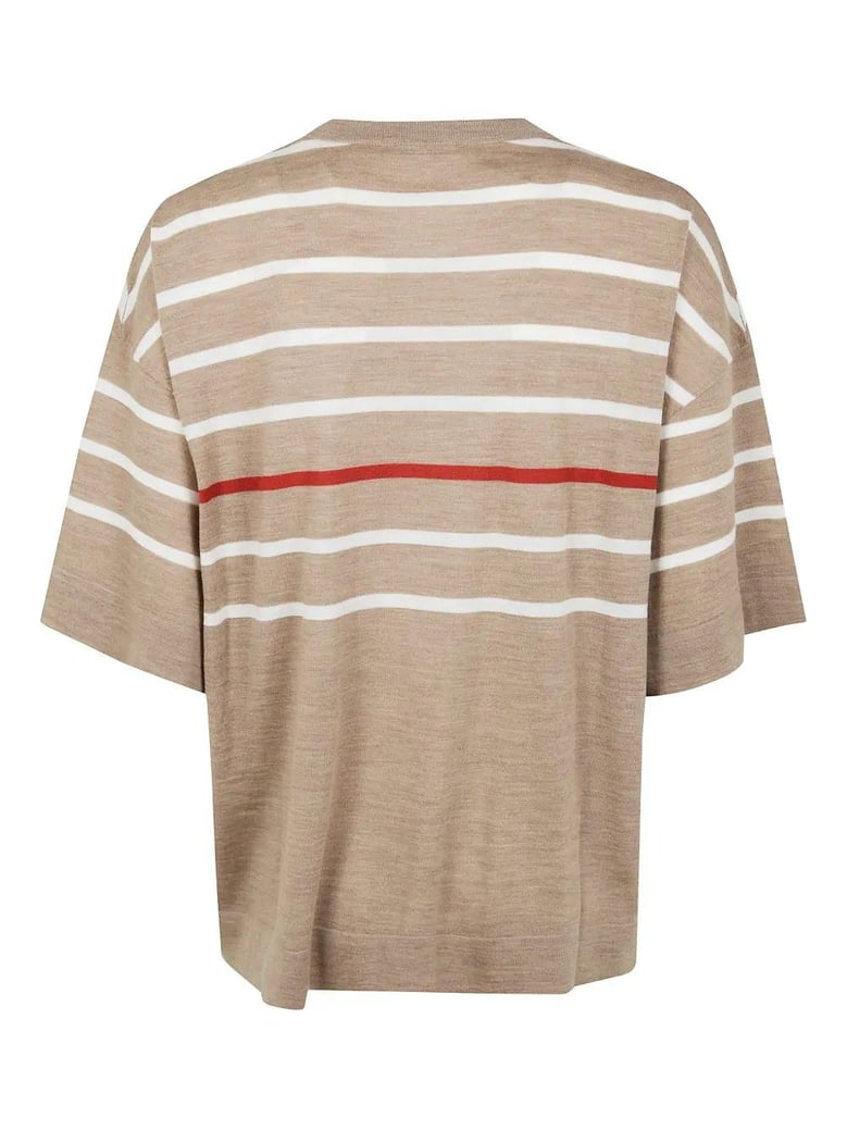 round neck short sleeves sweater by Selfnex