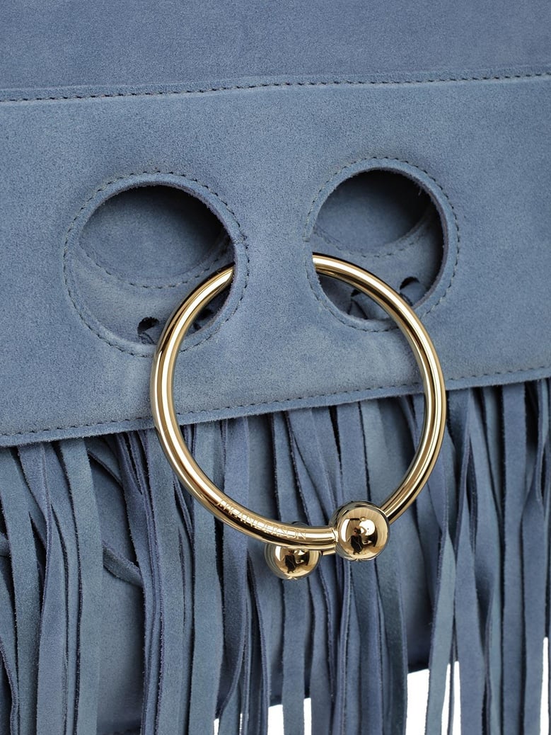medium pierce suede fringe bag by Selfnex