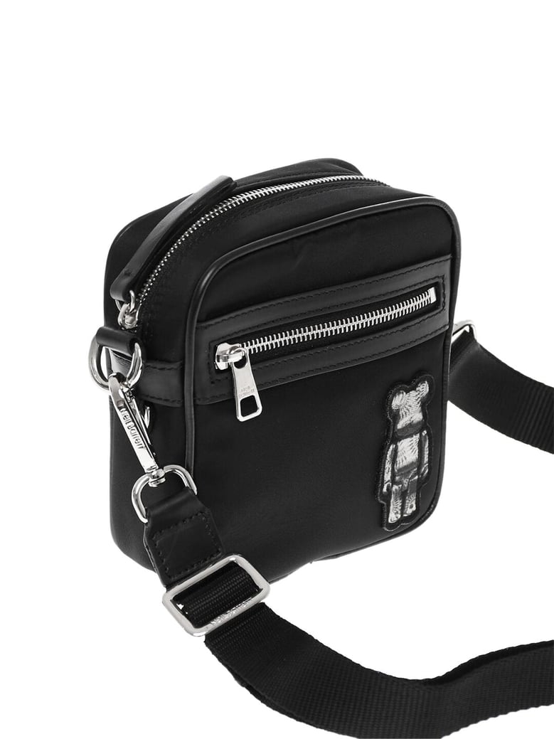 bearbrick logo nylon twill crossboby bag by Selfnex