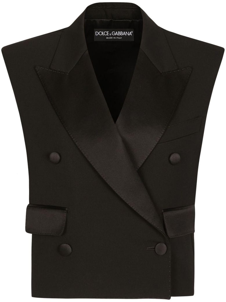doublebreasted sleeveless jacket by Selfnex