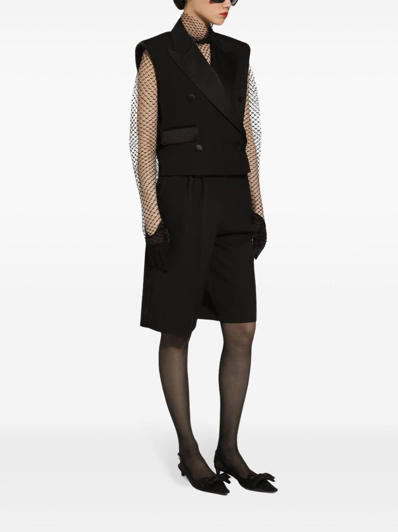 doublebreasted sleeveless jacket by Selfnex