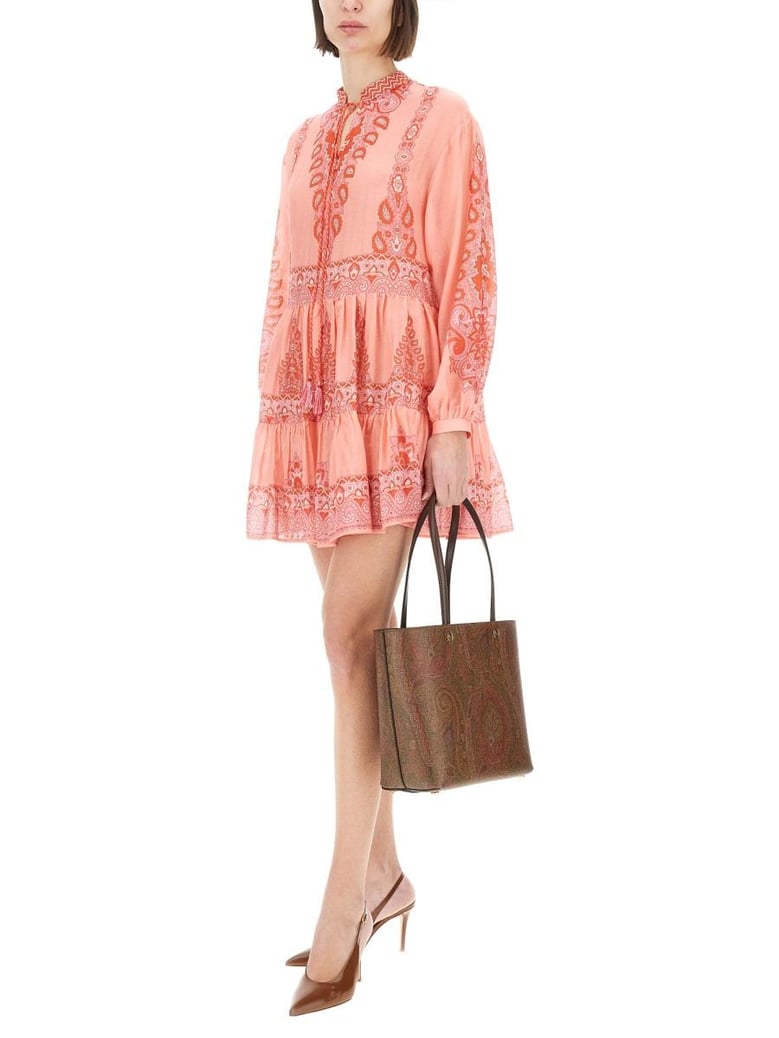 paisley print mini dress by Selfnex