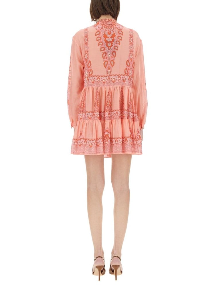 paisley print mini dress by Selfnex