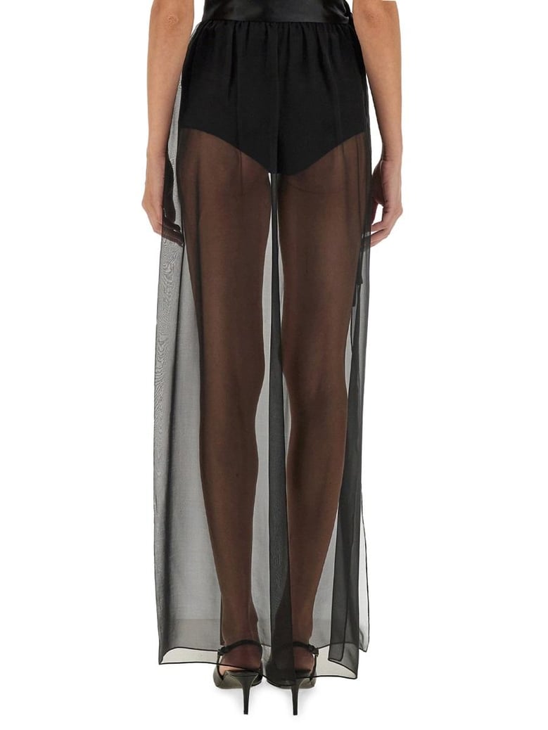 silk chiffon long skirt by Selfnex