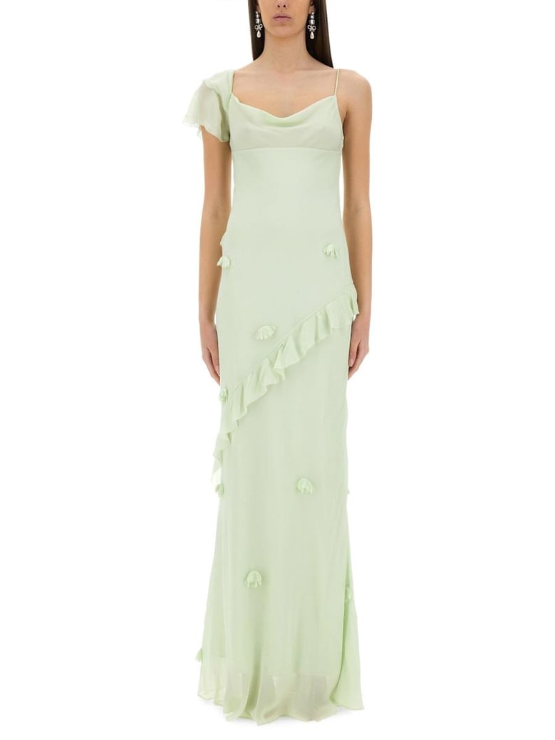 georgette flower maxi dress by Selfnex
