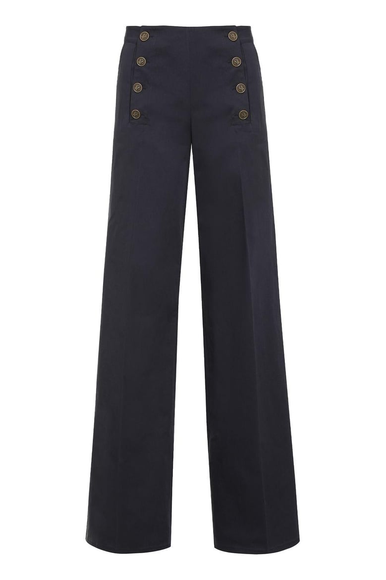 cotton wide-leg trousers by Selfnex