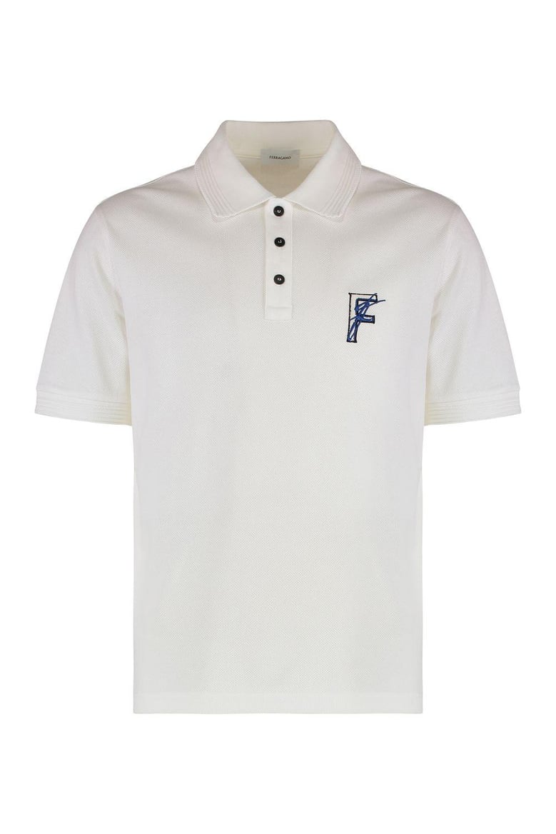 cotton-piqué polo shirt by Selfnex