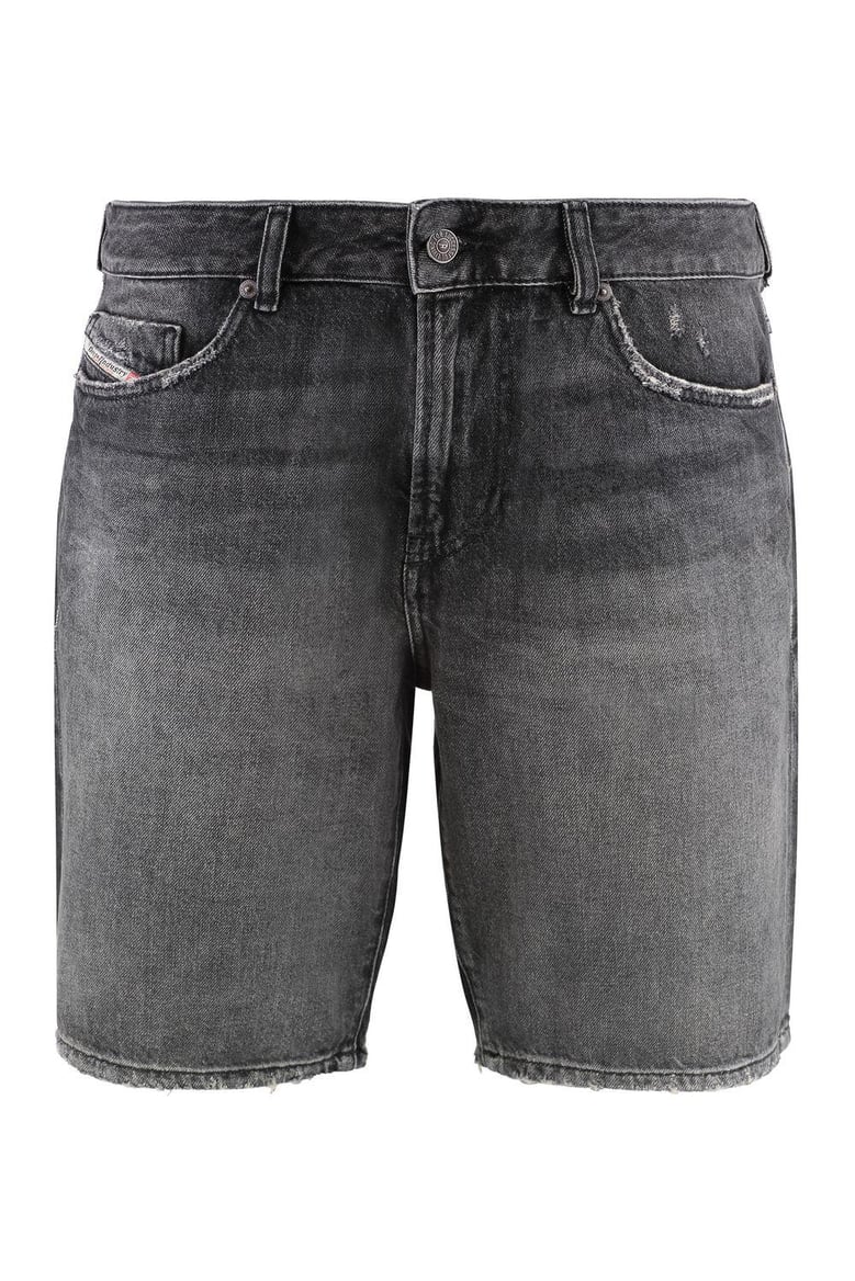d-fin denim bermuda shorts by Selfnex