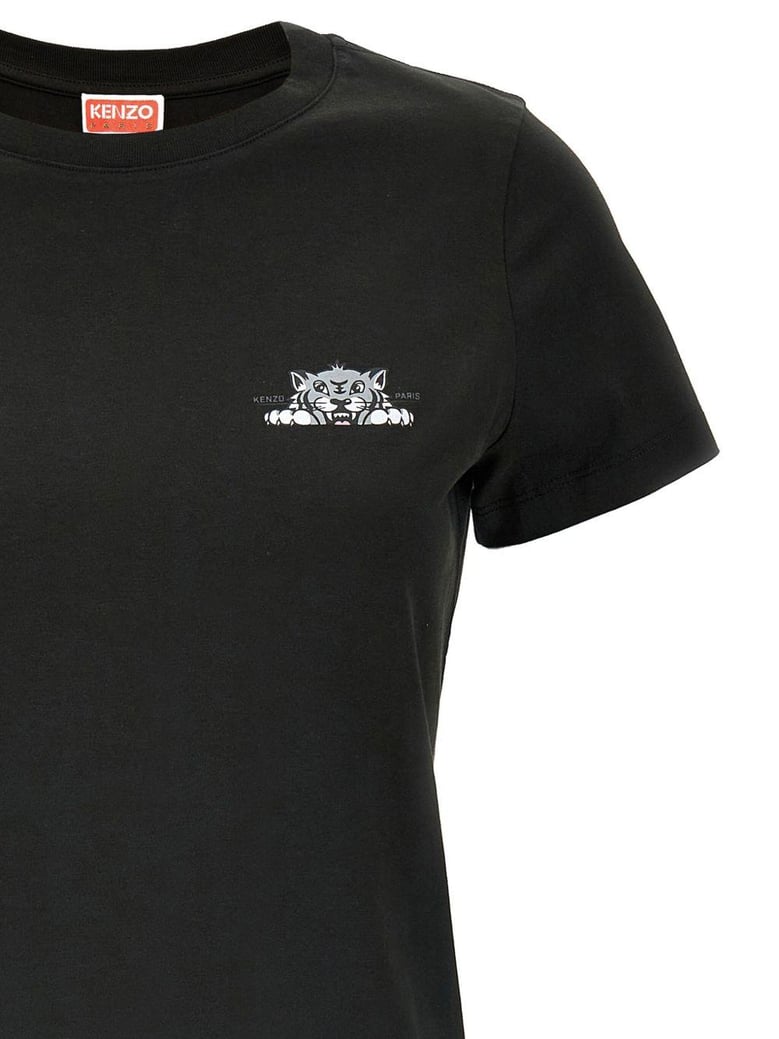 happy tiger cotton t-shirt by Selfnex