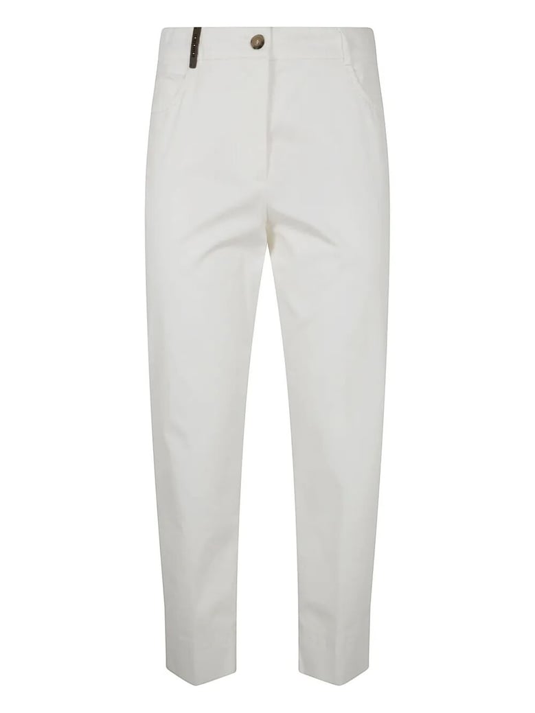 light cotton satin stretch trousers by Selfnex