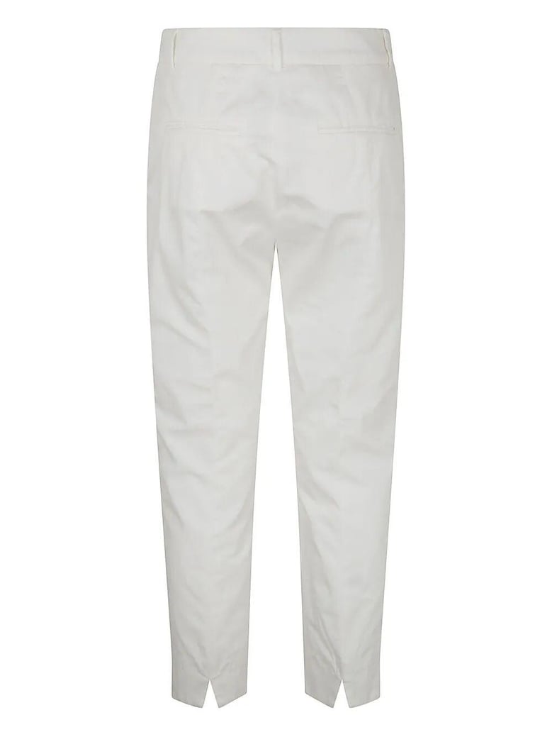 light cotton satin stretch trousers by Selfnex