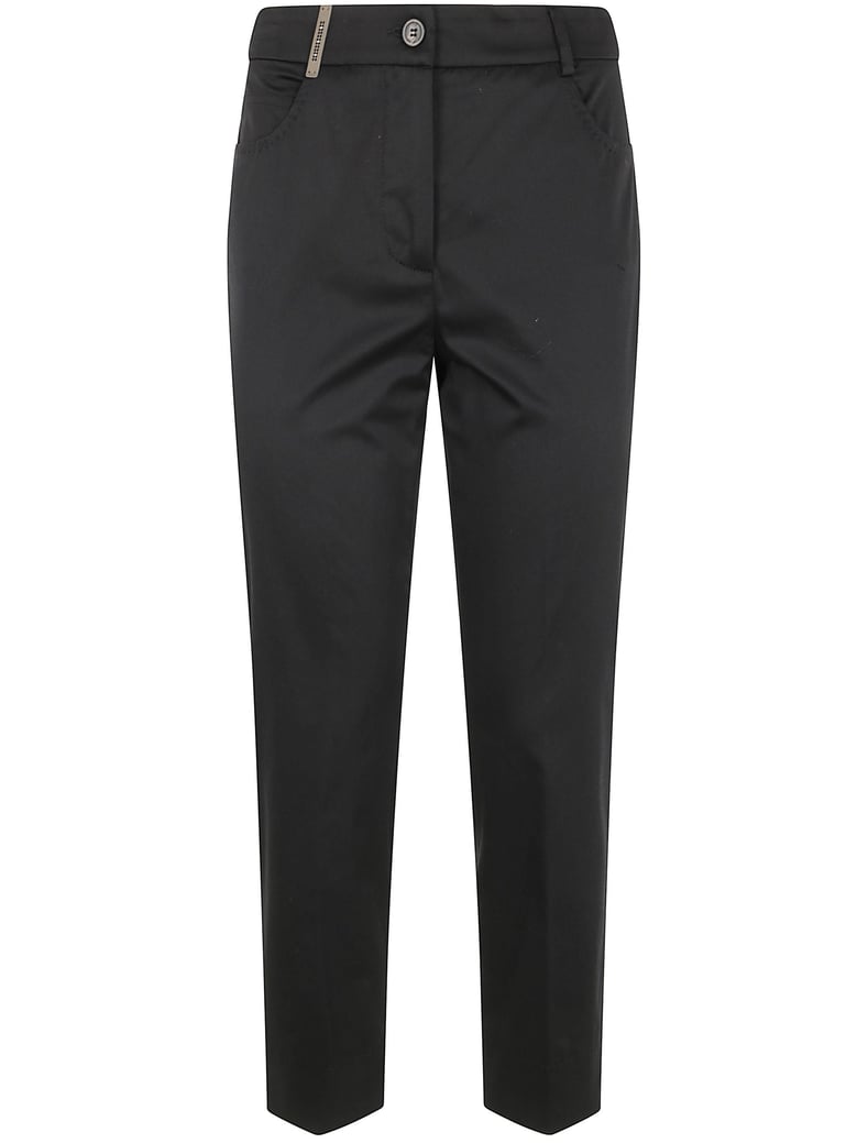 light cotton satin stretch trousers by Selfnex