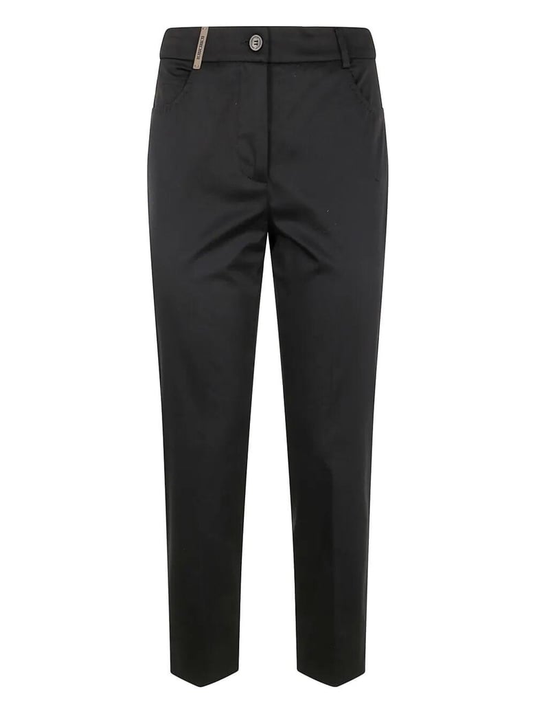 light cotton satin stretch trousers by Selfnex