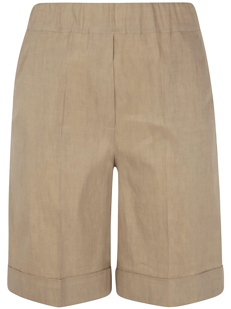 linen stretch delave shorts by Selfnex