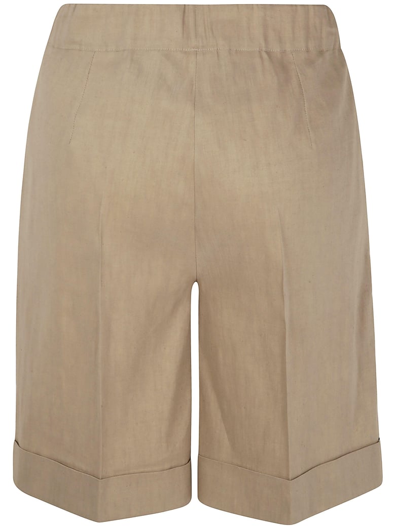 linen stretch delave shorts by Selfnex